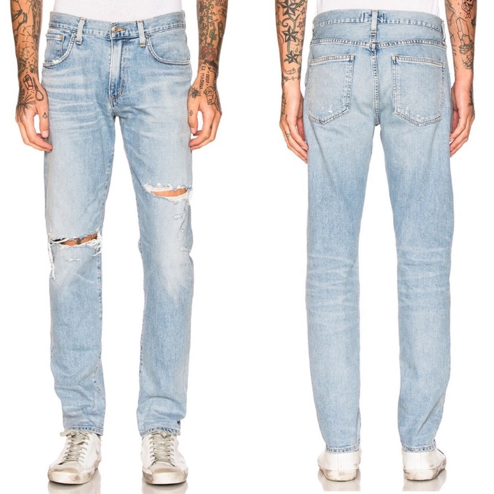 NWT AGOLDE Blade Skinny Distressed Jeans Busted A615C-825 USA🇺🇸MADE Size 34